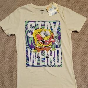 "Stay Wierd" SpongeBob SquarePants tshirt. Size medium. New- tags attached.